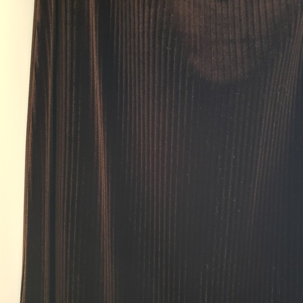 Chocolate Brown Velvet-feel Skirt - Picture 3 of 4